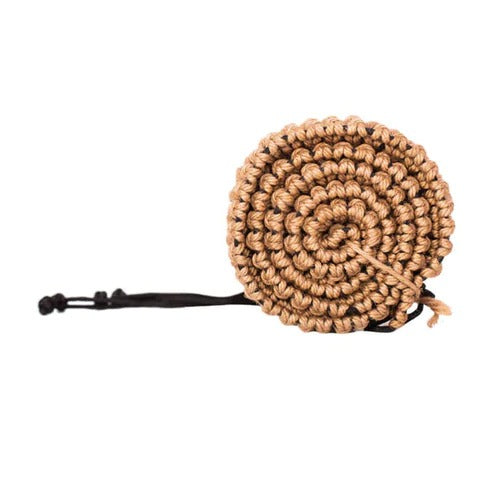 Braided rope protective trim for handpan