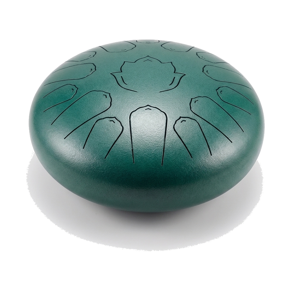 Tongue drum LUMIR vert, 15 langues, Re mineur